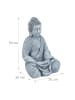 relaxdays Buddha Figur in Hellgrau - (H)50 cm