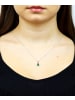 Diamant L'éternel Halskette mit Anhänger aus 375 Weißgold mit Diamant mit Smaragd