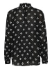 Kaffe Langarm-Bluse KAamber in Black Small Flower Print