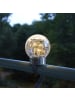 STAR Trading LED Solar Kugel 3in1 Balkonleuchte Tischlampe Wegleuchte D:12cm in klar