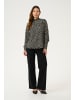 Kaffe Langarm-Bluse KAmalene Regular fit in Black/White/Gold Print
