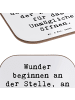 Mr. & Mrs. Panda Tischuntersetzer Spruch Wunder beginnen mit Spruch in Weiß