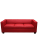 MCW 3er Sofa Lille, Kunstleder, rot