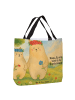 Mr. & Mrs. Panda Tote Bag Bären mit Blumenkranz Design mit Spruch in Weiß