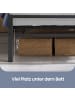 VASAGLE Bettgestell Conner in Schwarz-Braun - (B)90.5 x (H)104.5 x (T)218.3 cm