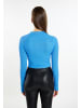 myMo Damen Cropped Strickjacke in Himmelblau