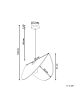 Beliani Pendelleuchten HERRON in Naturfarben - (W) 60 x (H) 168 x (L) 32 cm