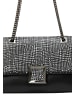 faina Women Flap Bag in Black White