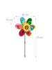 relaxdays 2 x Windrad "Blume" in Bunt - (B)38 x (H)75 x (T)14 cm