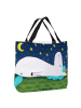 Mr. & Mrs. Panda Shopper Einhorn Sternenhimmel Design ohne Spruch in Weiß