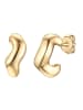 Yokoamii Creolen aus Messing in gelbgold