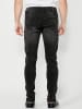 KOROSHI Jeans Biker Skinny Fit in Schwarzer Denim