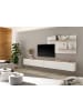 Furn.Design TV-Lowboard weiß, Eiche Wotan 150 cm, TV-Unterteil hängend
