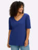 sheego Halbarmshirt in royalblau