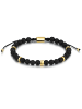 Männerglanz Armband aus Sterling Silber mit Achat in schwarz