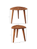 FineBuy Beistelltisch in Braun / Sheesham / 60x60x54