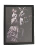 MeinVIPShop Ostern Hasen Bild 43 x 33cm gerahmt schwarz Design 2