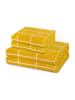 Ross 2 X Handtuch 2 X Duschtuch im Set Sensual Skin Karo in Senf