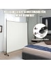 COSTWAY 184cm Raumteiler auf Rollen in Beige