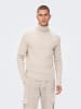 Only&Sons Lässiger Rollkragen Pullover Gerippter Feinstrick ONSPHIL in Beige-2