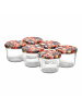 VAN WELL 6er Set Einmachgläser / Sturzgläser Wildberries 230 ml in transparent