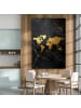 OnlyWow Leinwand Bilder Goldfarben