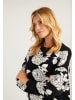Albee Women Pullover Mit Perlen in Schwarz Weiss