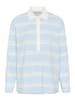 CULTURE Poloshirt CUbejse Oversize fit in Cashmere Blue/White Stripe