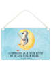 Mr. & Mrs. Panda Deko Schild Pinguin Mond mit Spruch in Eisblau