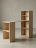 KADIMA DESIGN Schreibtisch WL5.693 mit Regal 120 x 120 x 53 cm Holz Modern, in Sonoma