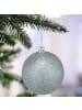 relaxdays 110-tlg. Weihnachtskugeln Set in Silber