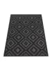KADIMA DESIGN Teppich Kurzflor Struktur Rauten Wohnzimmer in Anthrazit
