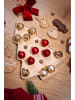 Excellent Houseware Holzplatte Weihnachtsbaum XMAS in Beige, 28,5 x 20 x 1,5 cm