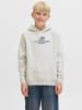 JACK & JONES Junior Kapuzenpullover in White Melange
