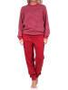 NORMANN interlock Pyjama Schlafanzug Bündchen Streifen - 69516 in rot