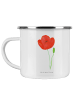 Mr. & Mrs. Panda Henkeltasse Blume Mohnblume ohne Spruch in Weiß