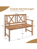 COSTWAY Gartenbank 2-3 Personen in Beige