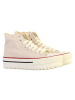 Victoria Hohe Schnür-Sneaker Beige