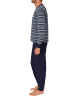 NORMANN Langarm Schlafanzug Pyjama Bündchen Streifen - 86174 in navy