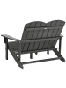 Beliani Gartenbank ADIRONDACK in Grau - (W) 125 x (H) 91 x (L) 73 cm