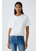 Oui SVEHA T-Shirt aus reiner Baumwolle in Optic White