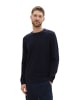 Tom Tailor Pullover STRUCTURED CREWNECK in Blau