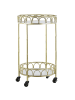 Beliani Servierwagen SHAFTER in Gold/Weiß - (W) 48 x (H) 80 x (L) 48 cm
