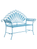 Beliani Gartenbank PAVIA in Blau - (W) 146 x (H) 107 x (L) 50 cm