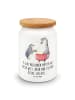 Mr. & Mrs. Panda Zuckerdose Pinguin mit Kind mit Spruch in Weiß