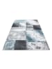 KADIMA DESIGN Teppich Kurzflor Karo Look Polypropylen Wohnzimmer in Blau