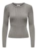 JACQUELINE de YONG Strickpullover Rundhals Langarm Komfortabel in Grau