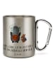 Mr. & Mrs. Panda Reise Trinkbecher Pinguin & Maus Wanderer mit S... in Silber
