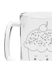 Mr. & Mrs. Panda Gravur Bierkrug Cupcake ohne Spruch in Transparent