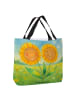 Mr. & Mrs. Panda Shopper Blume Sonnenblume Design ohne Spruch in Weiß